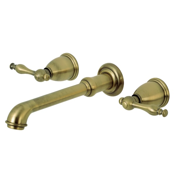 Roman Tub Faucet, Antique Brass, Wall Mount